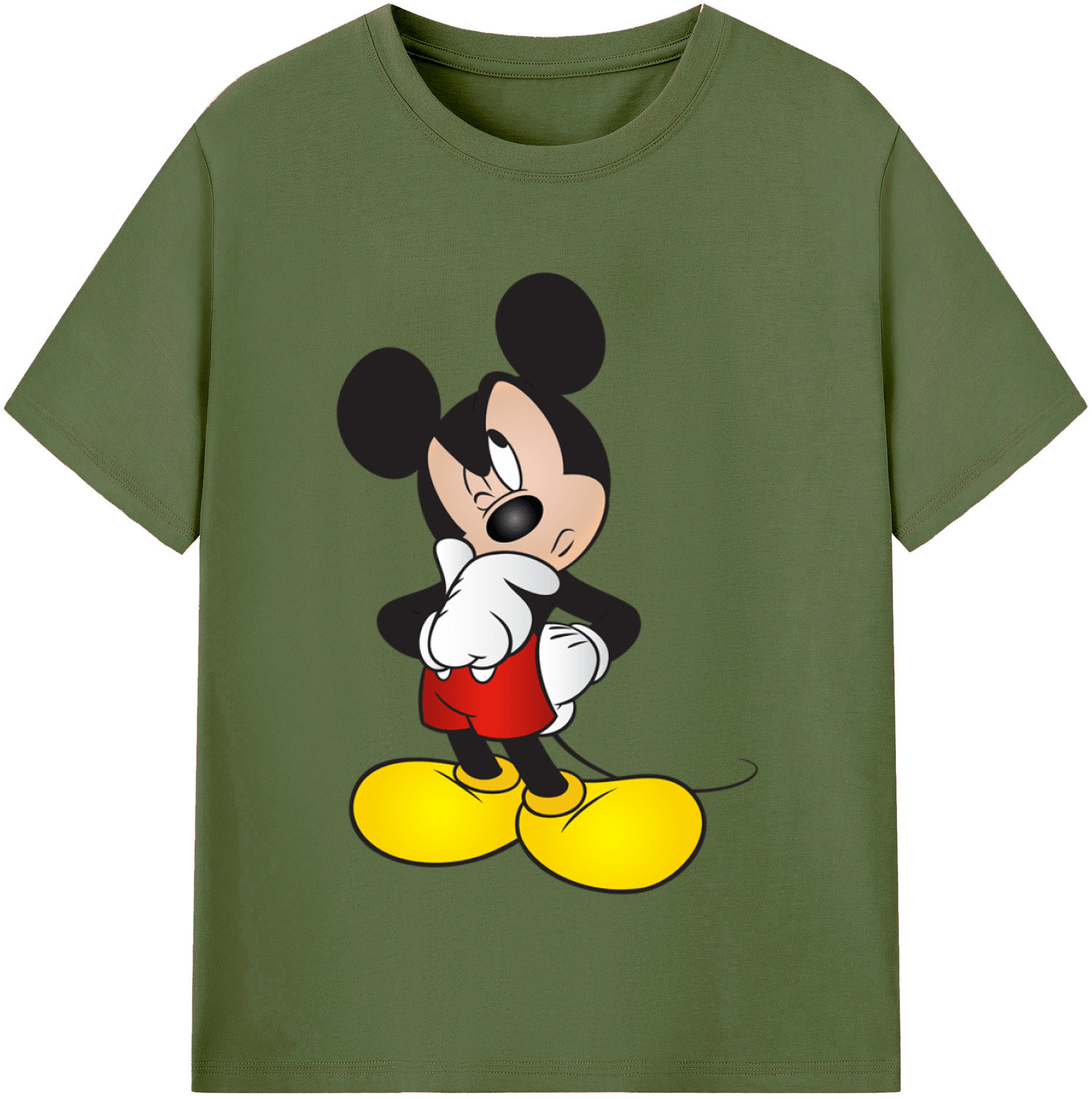 （画像用） ミッキーマウス Mickey Mouse 綿100％半袖Tシャツ（フロントプリント）